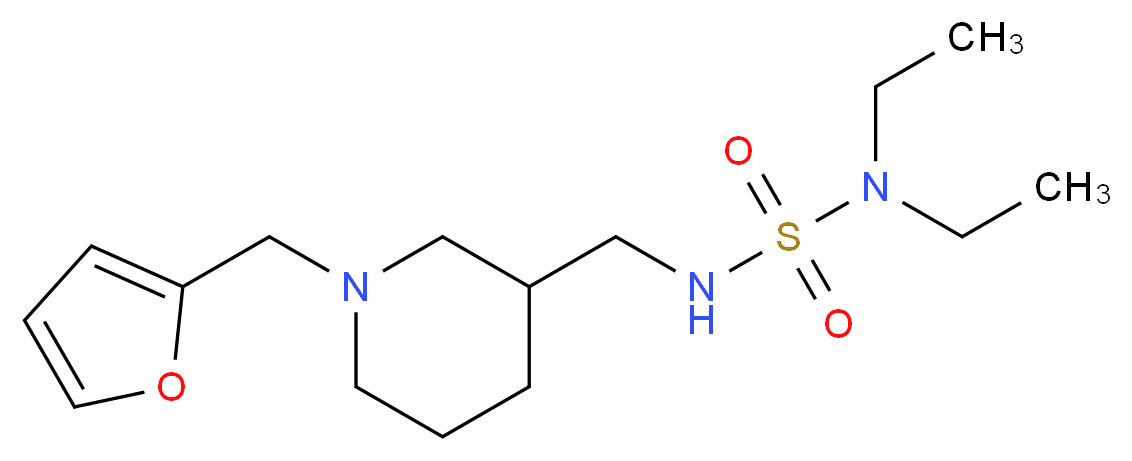 N,N-diethyl-N'-{[1-(2-furylmethyl)piperidin-3-yl]methyl}sulfamide_Molecular_structure_CAS_)