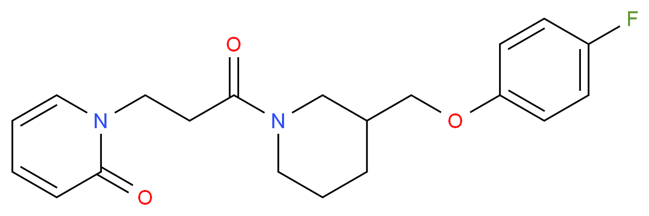 1-(3-{3-[(4-fluorophenoxy)methyl]-1-piperidinyl}-3-oxopropyl)-2(1H)-pyridinone_Molecular_structure_CAS_)