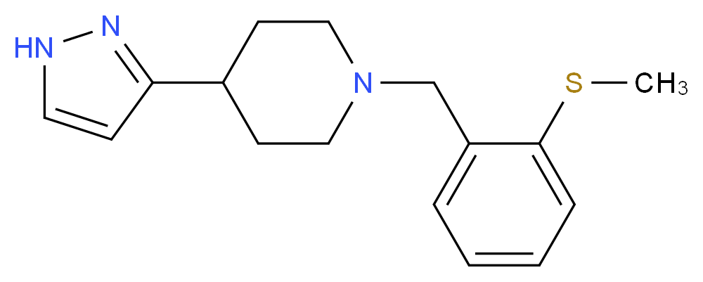 1-[2-(methylthio)benzyl]-4-(1H-pyrazol-3-yl)piperidine_Molecular_structure_CAS_)
