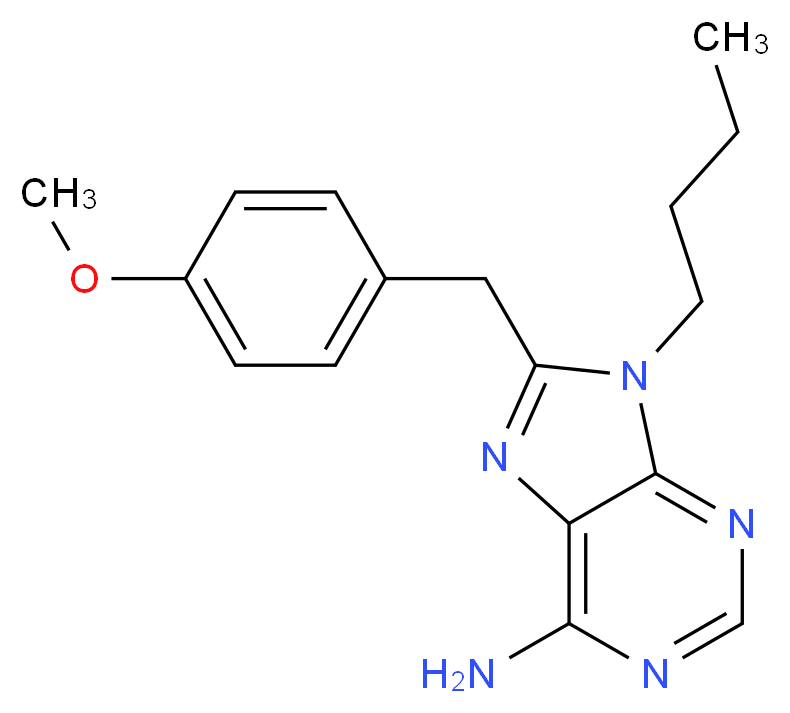 9-Butyl-8-(4-Methoxybenzyl)-9h-Purin-6-Amine_Molecular_structure_CAS_)