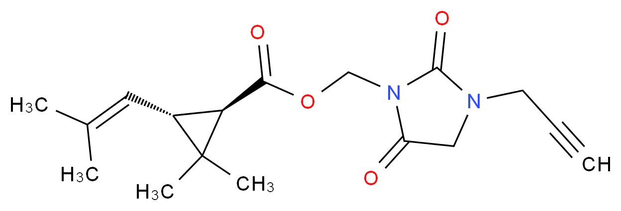 2,5-dioxo-3-prop-2-ynylimidazolidin-1-ylmethyl (1r,3r)-2,2-dimethyl-3-(2-methylprop-1-enyl)cyclopropanecarboxylate_Molecular_structure_CAS_72963-72-5)