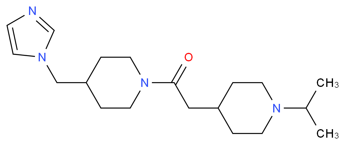 4-(1H-imidazol-1-ylmethyl)-1-[(1-isopropyl-4-piperidinyl)acetyl]piperidine_Molecular_structure_CAS_)