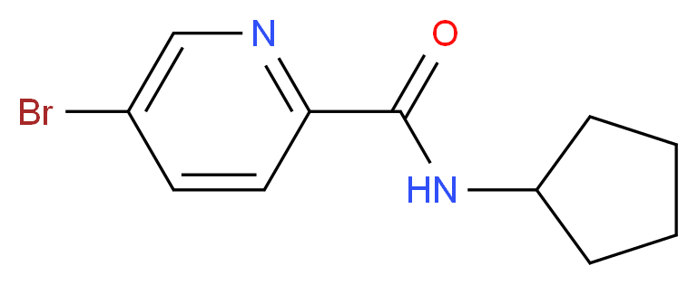 5-Bromo-N-cyclopentylpyridine-2-carboxamide_Molecular_structure_CAS_845305-91-1)