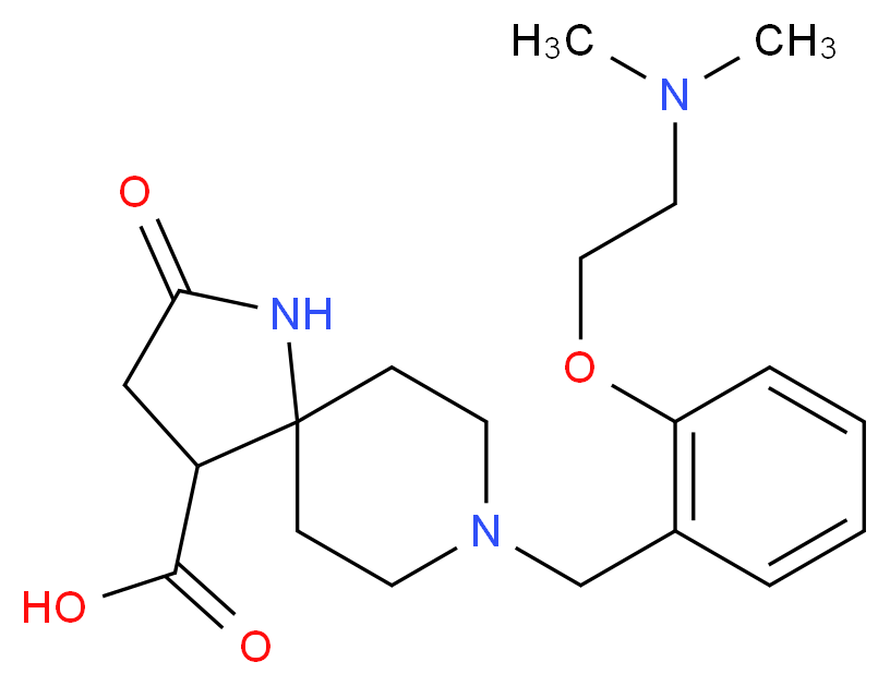 8-{2-[2-(dimethylamino)ethoxy]benzyl}-2-oxo-1,8-diazaspiro[4.5]decane-4-carboxylic acid_Molecular_structure_CAS_)