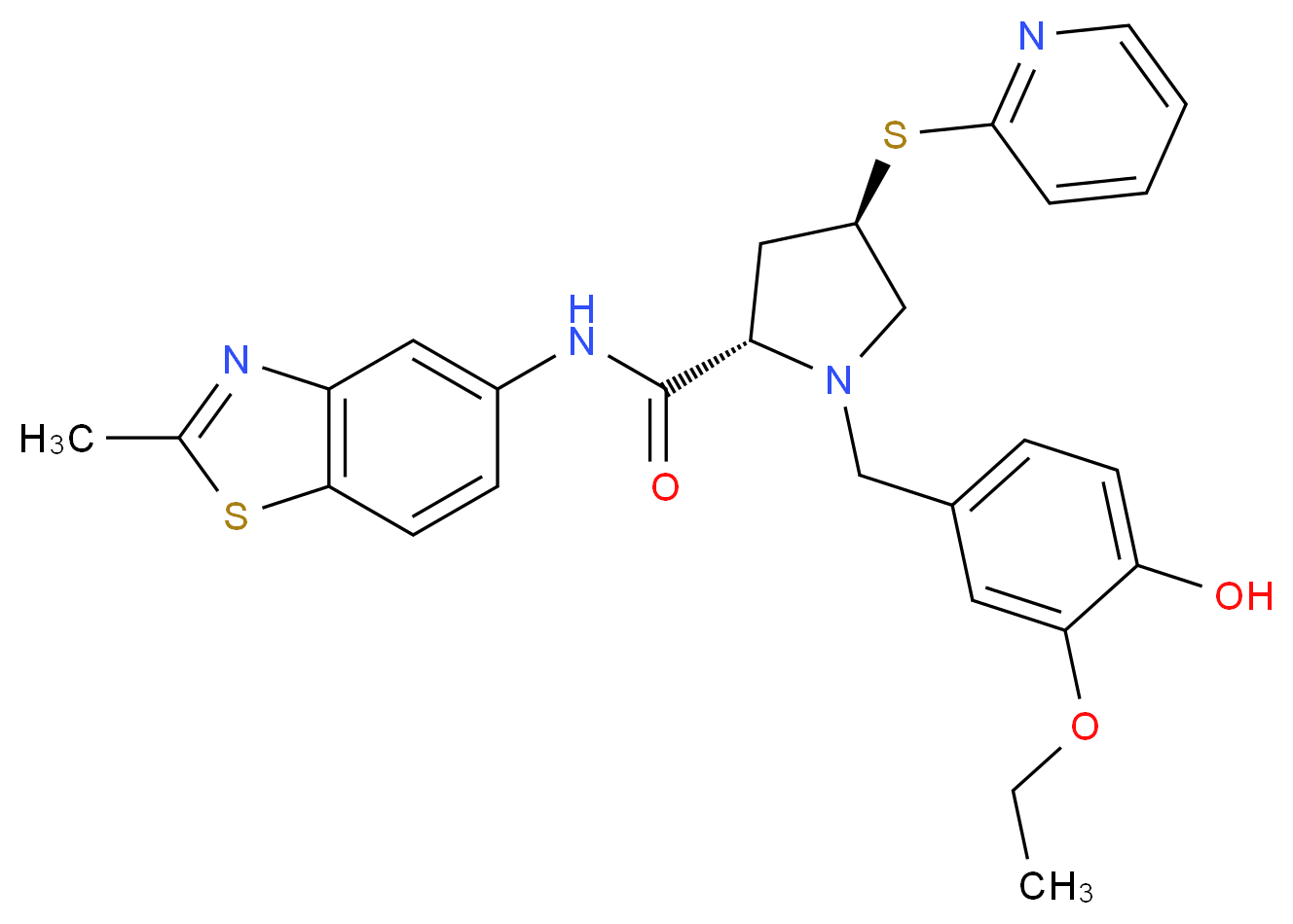 (4R)-1-(3-ethoxy-4-hydroxybenzyl)-N-(2-methyl-1,3-benzothiazol-5-yl)-4-(2-pyridinylthio)-L-prolinamide_Molecular_structure_CAS_)