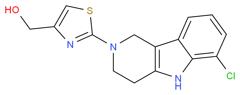[2-(6-chloro-1,3,4,5-tetrahydro-2H-pyrido[4,3-b]indol-2-yl)-1,3-thiazol-4-yl]methanol_Molecular_structure_CAS_)
