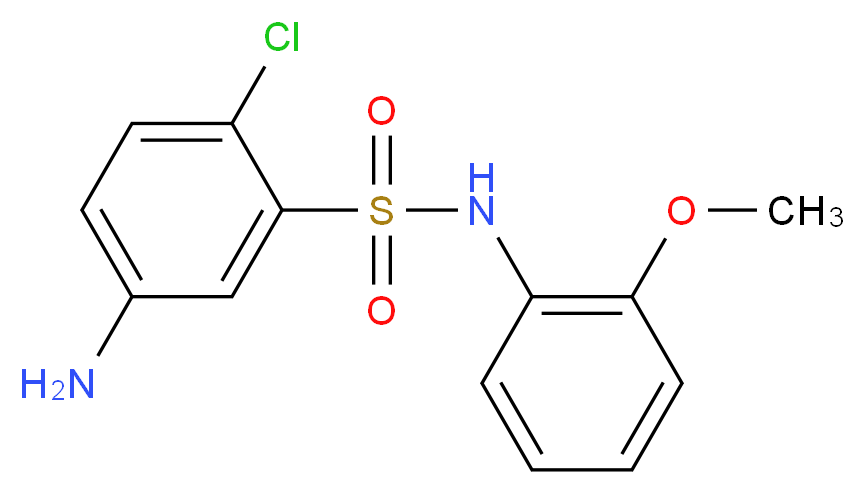 5-Amino-2-chloro-N-(2-methoxy-phenyl)-benzenesulfonamide_Molecular_structure_CAS_)