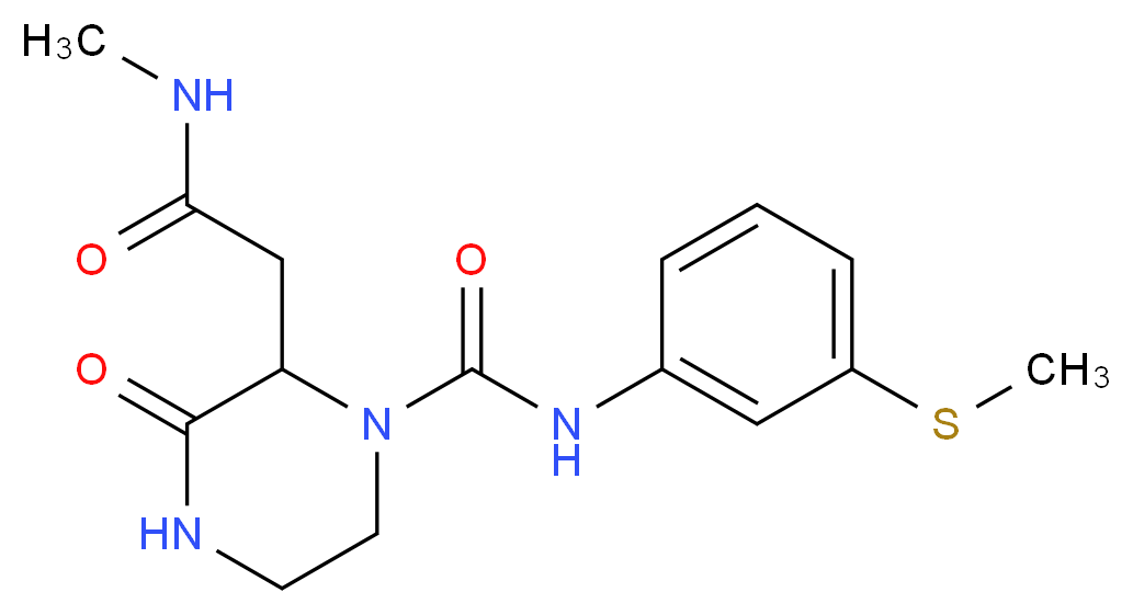 2-[2-(methylamino)-2-oxoethyl]-N-[3-(methylthio)phenyl]-3-oxopiperazine-1-carboxamide_Molecular_structure_CAS_)