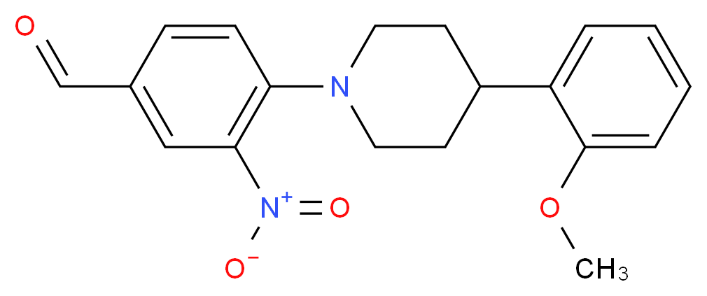 4-[4-(2-Methoxyphenyl)piperidino]-3-nitrobenzaldehyde 97%_Molecular_structure_CAS_)
