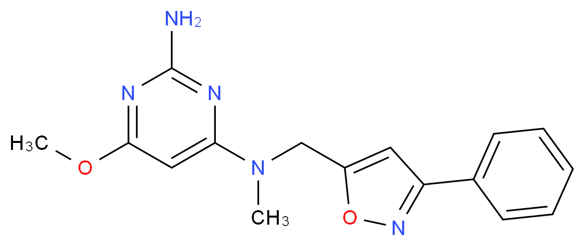 6-methoxy-N~4~-methyl-N~4~-[(3-phenyl-5-isoxazolyl)methyl]-2,4-pyrimidinediamine_Molecular_structure_CAS_)