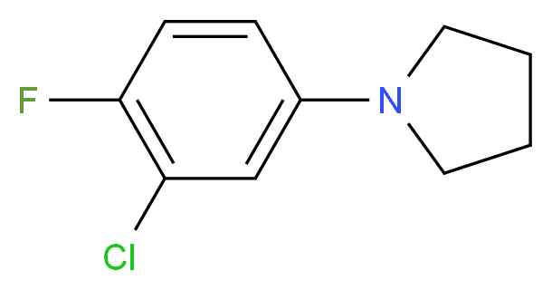 1-(3-Chloro-4-fluorophenyl)pyrrolidine_Molecular_structure_CAS_)