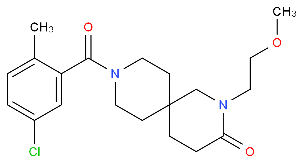 9-(5-chloro-2-methylbenzoyl)-2-(2-methoxyethyl)-2,9-diazaspiro[5.5]undecan-3-one_Molecular_structure_CAS_)