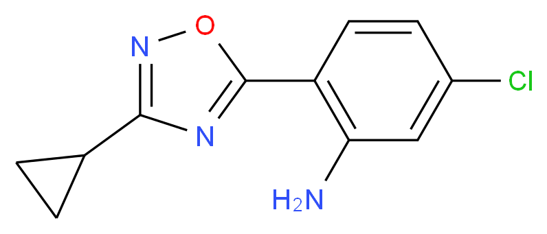 5-chloro-2-(3-cyclopropyl-1,2,4-oxadiazol-5-yl)aniline_Molecular_structure_CAS_)