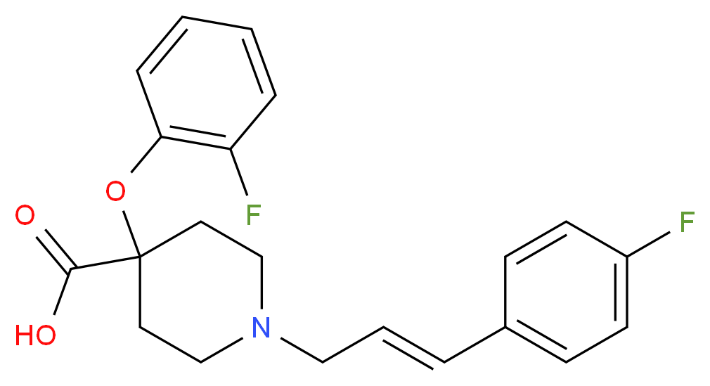 4-(2-fluorophenoxy)-1-[(2E)-3-(4-fluorophenyl)prop-2-en-1-yl]piperidine-4-carboxylic acid_Molecular_structure_CAS_)