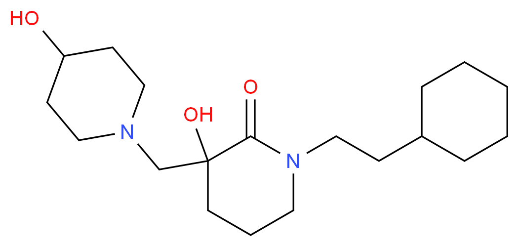 1-(2-cyclohexylethyl)-3-hydroxy-3-[(4-hydroxy-1-piperidinyl)methyl]-2-piperidinone_Molecular_structure_CAS_)
