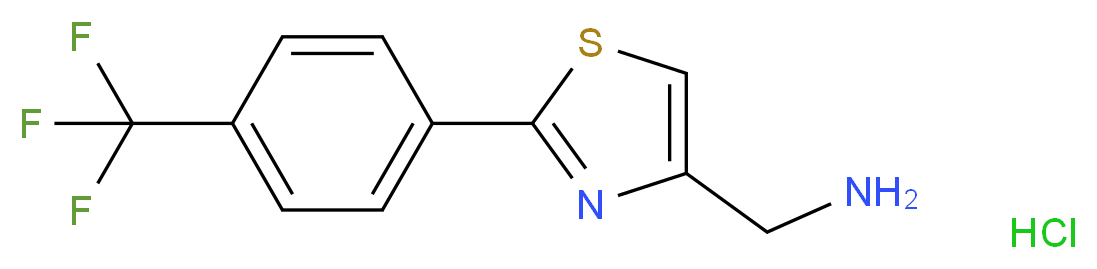{2-[4-(Trifluoromethyl)phenyl]-1,3-thiazol-4-yl}methylamine hydrochloride 95%_Molecular_structure_CAS_690632-10-1)