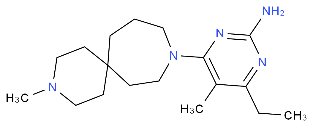 4-ethyl-5-methyl-6-(3-methyl-3,9-diazaspiro[5.6]dodec-9-yl)pyrimidin-2-amine_Molecular_structure_CAS_)