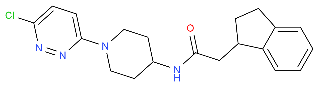 N-[1-(6-chloro-3-pyridazinyl)-4-piperidinyl]-2-(2,3-dihydro-1H-inden-1-yl)acetamide_Molecular_structure_CAS_)