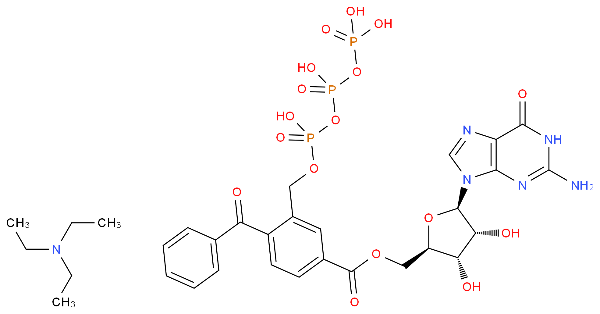 2′-3′-O-(4-Benzoylbenzoyl)guanosine 5′-triphosphate triethylammonium salt_Molecular_structure_CAS_112898-14-3)