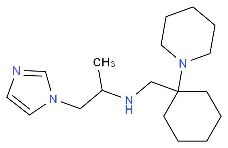 1-(1H-imidazol-1-yl)-N-[(1-piperidin-1-ylcyclohexyl)methyl]propan-2-amine_Molecular_structure_CAS_)