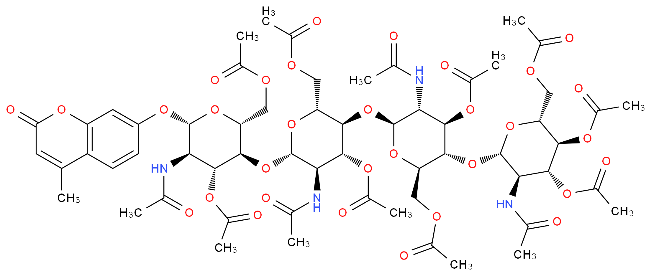 4-Methylumbelliferyl β-Chitotetraose Tridecaacetate_Molecular_structure_CAS_92574-74-8)
