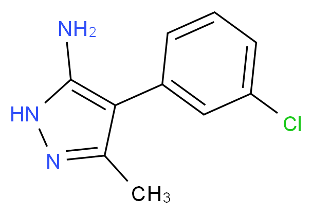 4-(3-chlorophenyl)-3-methyl-1H-pyrazol-5-amine_Molecular_structure_CAS_62538-18-5)