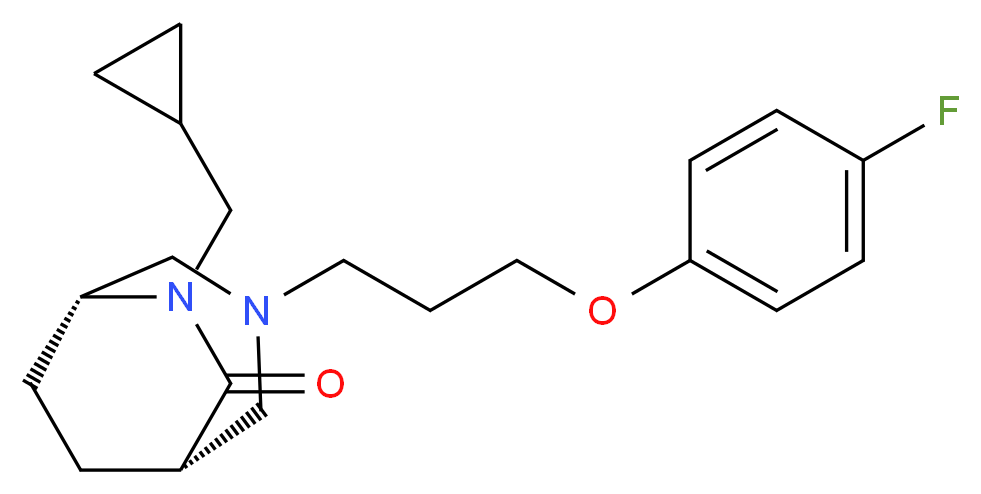 (1S*,5R*)-6-(cyclopropylmethyl)-3-[3-(4-fluorophenoxy)propyl]-3,6-diazabicyclo[3.2.2]nonan-7-one_Molecular_structure_CAS_)