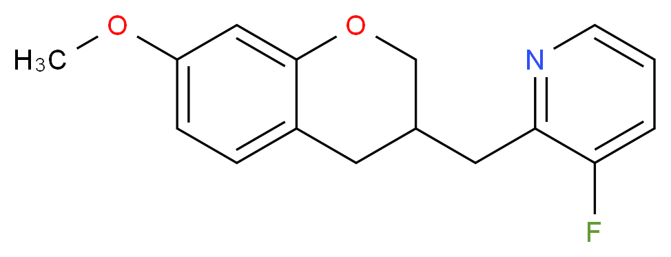 3-fluoro-2-[(7-methoxy-3,4-dihydro-2H-chromen-3-yl)methyl]pyridine_Molecular_structure_CAS_)