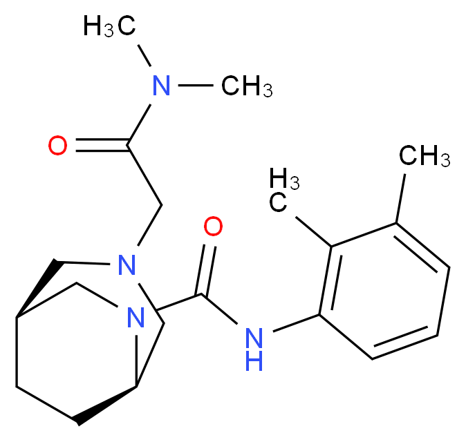 (1S*,5R*)-3-[2-(dimethylamino)-2-oxoethyl]-N-(2,3-dimethylphenyl)-3,6-diazabicyclo[3.2.2]nonane-6-carboxamide_Molecular_structure_CAS_)