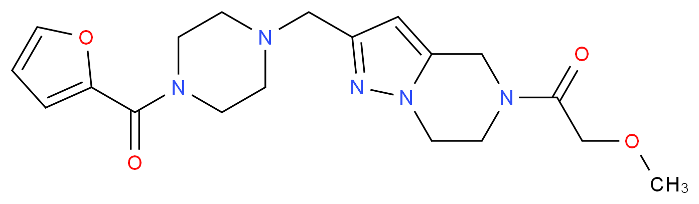 2-{[4-(2-furoyl)-1-piperazinyl]methyl}-5-(methoxyacetyl)-4,5,6,7-tetrahydropyrazolo[1,5-a]pyrazine_Molecular_structure_CAS_)