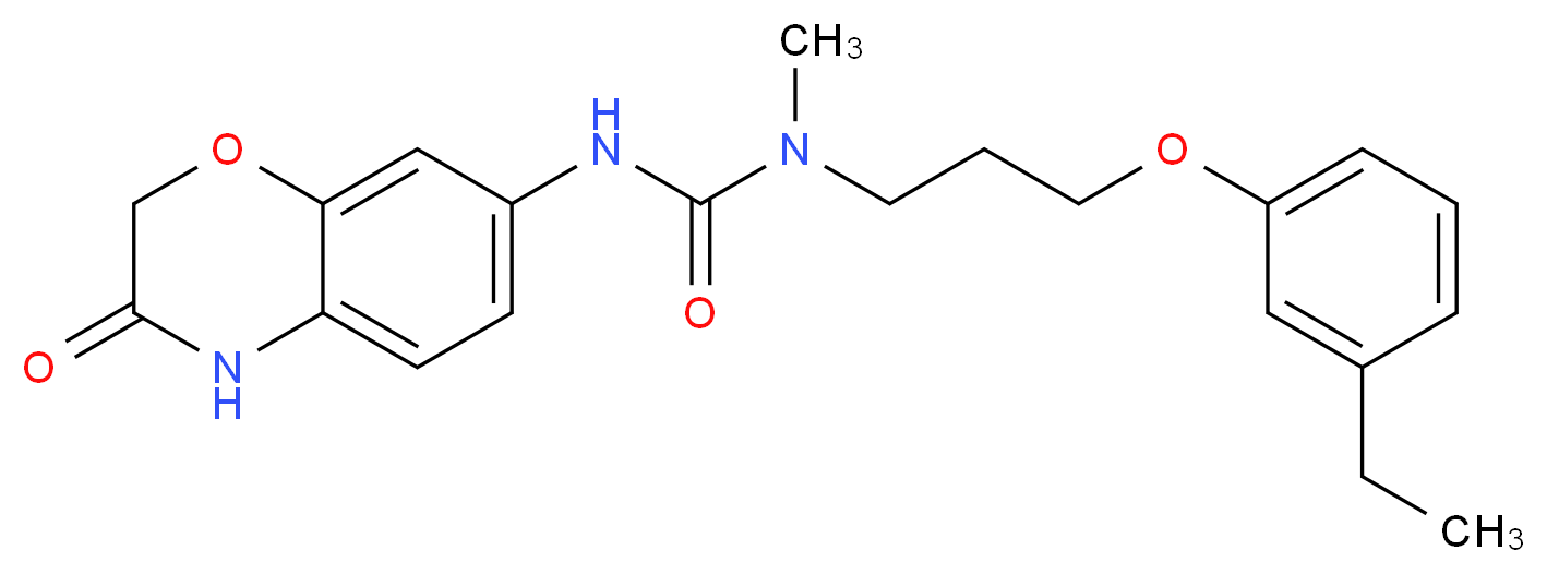 N-[3-(3-ethylphenoxy)propyl]-N-methyl-N'-(3-oxo-3,4-dihydro-2H-1,4-benzoxazin-7-yl)urea_Molecular_structure_CAS_)