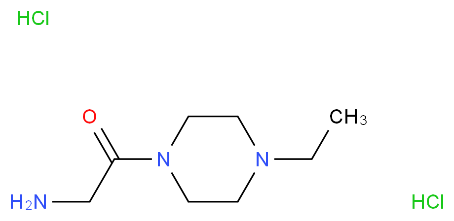 2-(4-ethylpiperazin-1-yl)-2-oxoethanamine dihydrochloride_Molecular_structure_CAS_)