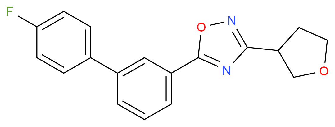 5-(4'-fluorobiphenyl-3-yl)-3-(tetrahydrofuran-3-yl)-1,2,4-oxadiazole_Molecular_structure_CAS_)