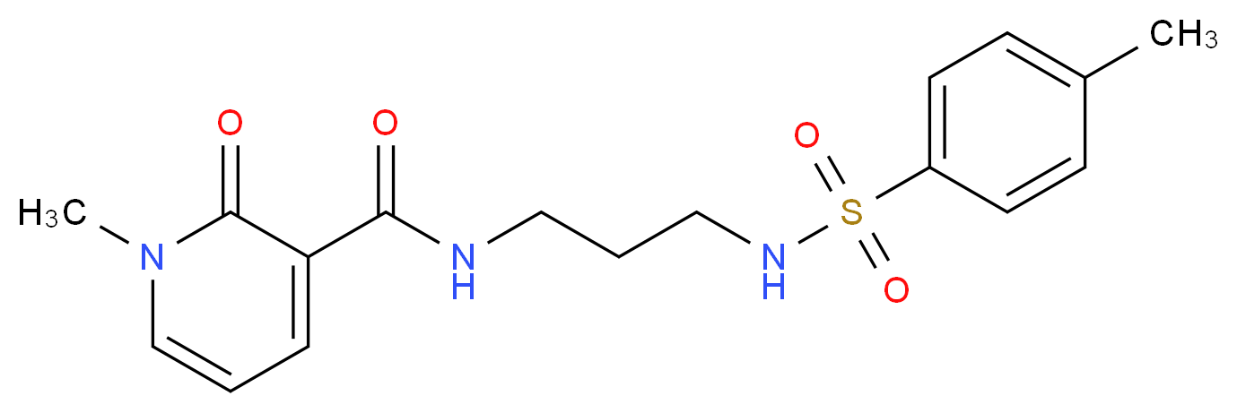 1-methyl-N-(3-{[(4-methylphenyl)sulfonyl]amino}propyl)-2-oxo-1,2-dihydropyridine-3-carboxamide_Molecular_structure_CAS_)