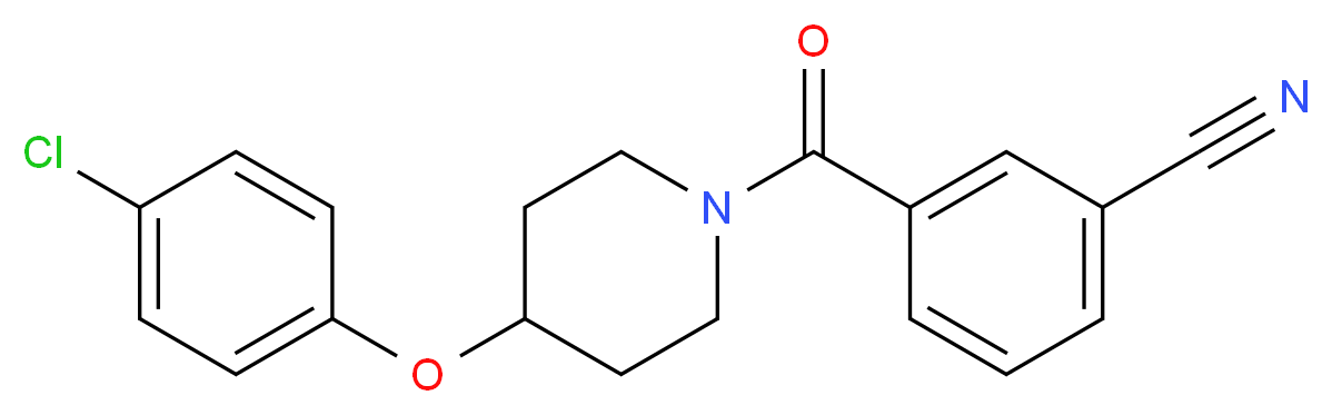 3-{[4-(4-chlorophenoxy)-1-piperidinyl]carbonyl}benzonitrile_Molecular_structure_CAS_)