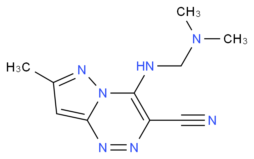 4-{[(Dimethylamino)methyl]amino}-7-methylpyrazolo-[5,1-c][1,2,4]triazine-3-carbonitrile_Molecular_structure_CAS_)