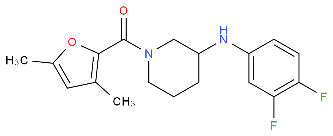 N-(3,4-difluorophenyl)-1-(3,5-dimethyl-2-furoyl)-3-piperidinamine_Molecular_structure_CAS_)