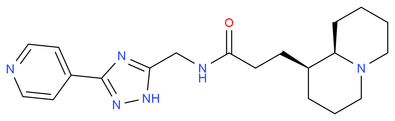 3-[(1S,9aR)-octahydro-2H-quinolizin-1-yl]-N-{[3-(4-pyridinyl)-1H-1,2,4-triazol-5-yl]methyl}propanamide_Molecular_structure_CAS_)