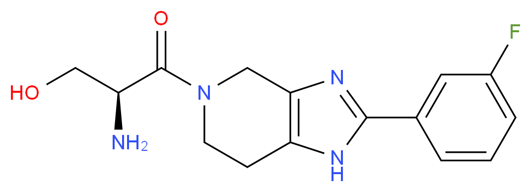 (2S)-2-amino-3-[2-(3-fluorophenyl)-1,4,6,7-tetrahydro-5H-imidazo[4,5-c]pyridin-5-yl]-3-oxopropan-1-ol_Molecular_structure_CAS_)