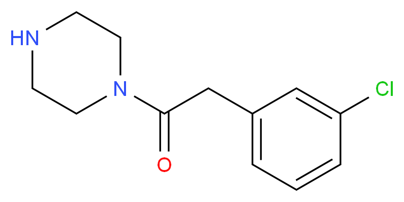 2-(3-chlorophenyl)-1-(piperazin-1-yl)ethan-1-one_Molecular_structure_CAS_)
