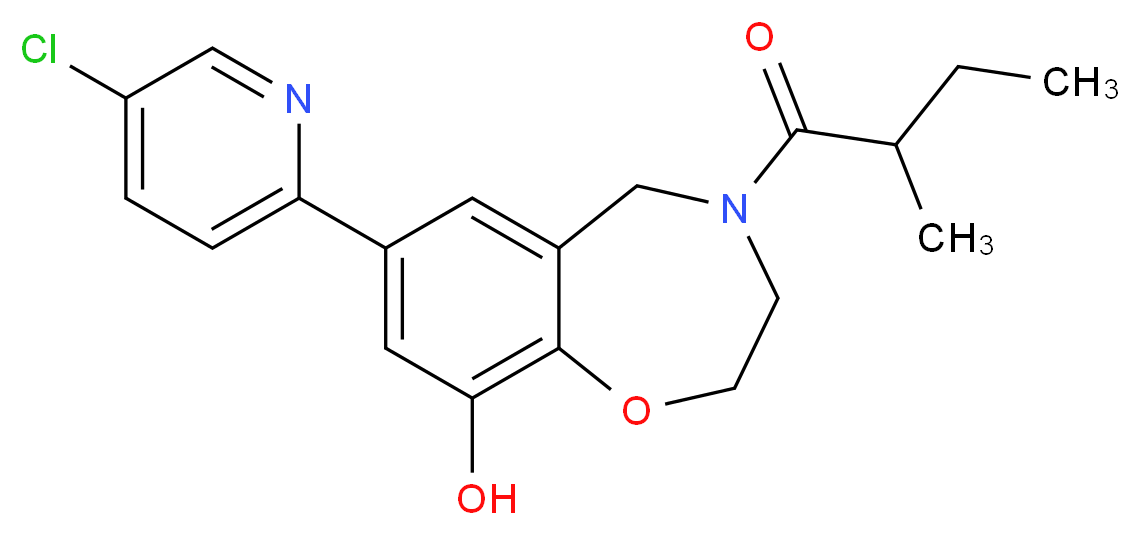 7-(5-chloropyridin-2-yl)-4-(2-methylbutanoyl)-2,3,4,5-tetrahydro-1,4-benzoxazepin-9-ol_Molecular_structure_CAS_)