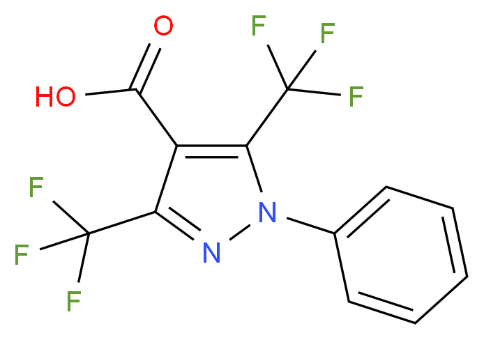 1-phenyl-3,5-bis(trifluoromethyl)-1H-pyrazole-4-carboxylic acid_Molecular_structure_CAS_)