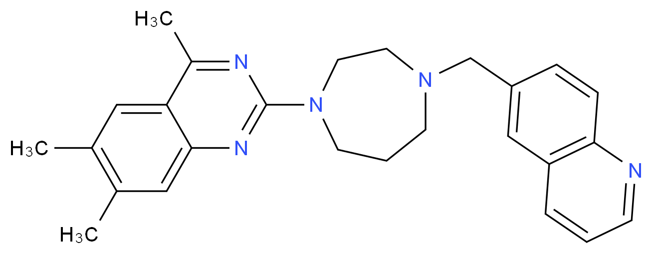 4,6,7-trimethyl-2-[4-(6-quinolinylmethyl)-1,4-diazepan-1-yl]quinazoline_Molecular_structure_CAS_)