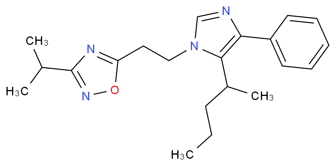 3-isopropyl-5-{2-[5-(1-methylbutyl)-4-phenyl-1H-imidazol-1-yl]ethyl}-1,2,4-oxadiazole_Molecular_structure_CAS_)
