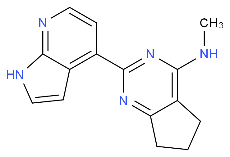 N-methyl-2-(1H-pyrrolo[2,3-b]pyridin-4-yl)-6,7-dihydro-5H-cyclopenta[d]pyrimidin-4-amine_Molecular_structure_CAS_)