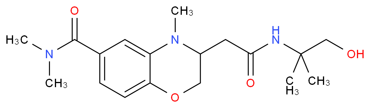 3-{2-[(2-hydroxy-1,1-dimethylethyl)amino]-2-oxoethyl}-N,N,4-trimethyl-3,4-dihydro-2H-1,4-benzoxazine-6-carboxamide_Molecular_structure_CAS_)