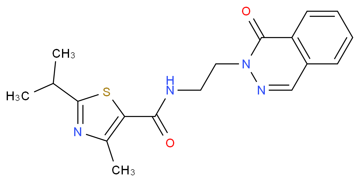 2-isopropyl-4-methyl-N-[2-(1-oxo-2(1H)-phthalazinyl)ethyl]-1,3-thiazole-5-carboxamide_Molecular_structure_CAS_)