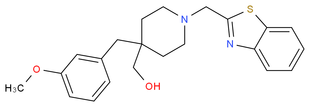 [1-(1,3-benzothiazol-2-ylmethyl)-4-(3-methoxybenzyl)-4-piperidinyl]methanol_Molecular_structure_CAS_)