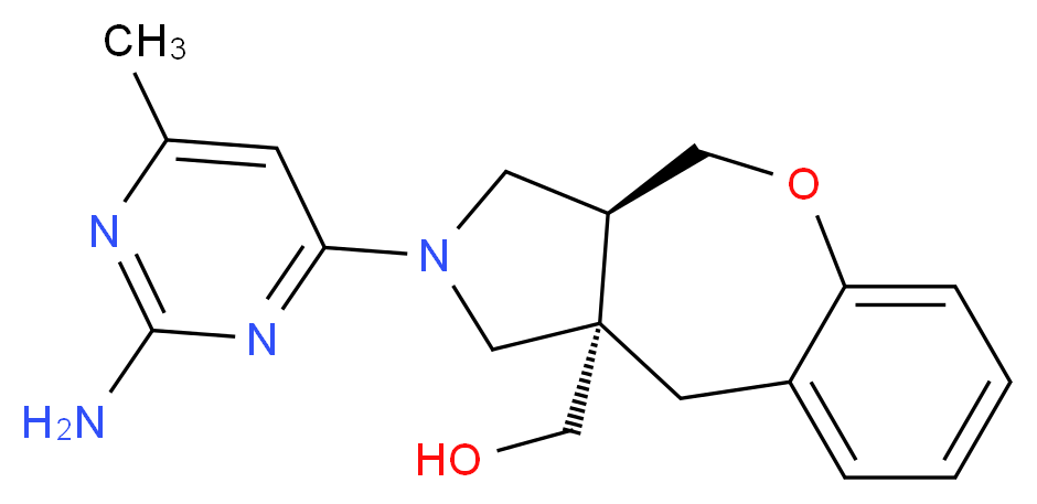 [(3aS*,10aS*)-2-(2-amino-6-methylpyrimidin-4-yl)-2,3,3a,4-tetrahydro-1H-[1]benzoxepino[3,4-c]pyrrol-10a(10H)-yl]methanol_Molecular_structure_CAS_)