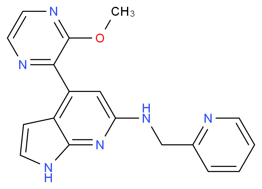 4-(3-methoxy-2-pyrazinyl)-N-(2-pyridinylmethyl)-1H-pyrrolo[2,3-b]pyridin-6-amine_Molecular_structure_CAS_)